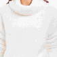 Style & Co Women's Petite Faux-Sherpa Cowlneck Sweater White Size Petite X-Large
