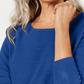 Karen Scott Women's Petite Ottoman-Stitch Sweater Navy Size PM