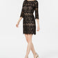 Jessica Howard Women's Petite Scalloped Lace Dress Gray Size 14 Petite