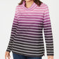Karen Scott Women's Sport Ombre Striped Cowlneck Top Red Size X-Large