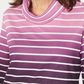 Karen Scott Women's Sport Ombre Striped Cowlneck Top Red Size X-Large