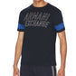 Ax Armani Exchange Men's Varsity Stencil Ax Logo Striped Sleeve T-Shirt Blue Size Small