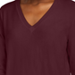 Maison Jules Women's V-Neck Sweater Wine Size Small