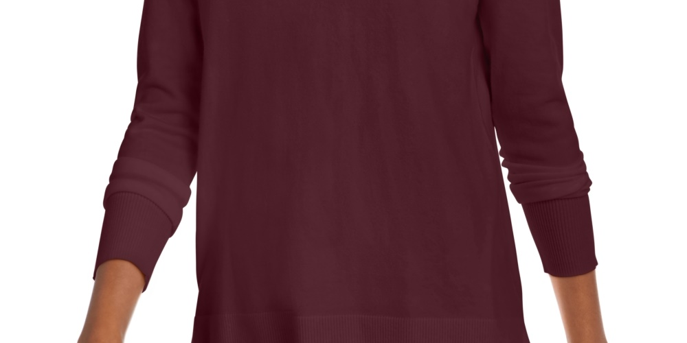 Maison Jules Women's V-Neck Sweater Wine Size Small