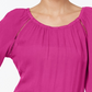INC International Concepts Women's Crepe Peasant Top Pink Size PS