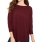 Style & Co Women's Lace Up Chevron Trim Sweater Red Size -PS