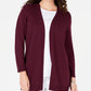 Karen Scott Women's Petite Open-Front Cardigan  Medium Red Size Petite Small