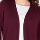 Karen Scott Women's Petite Open-Front Cardigan  Medium Red Size Petite Small