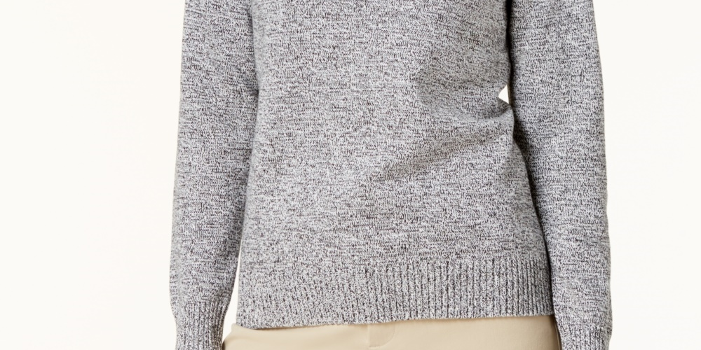 Karen Scott Women's Petite Cotton Turtleneck Sweater White Size PM