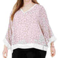 Tommy Hilfiger Women's Plus Size Printed Chiffon Top Pink Size 3X