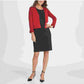 DKNY Women's Bell Sleeve Cardigan Red Size Small
