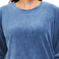 Karen Scott Women's Velour Sweatshirt Blue Size Petite X-Large