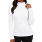 Karen Scott Women's Petite Long-Sleeve Mock-Neck Cotton Top White Size Petite X-Large