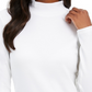 Karen Scott Women's Petite Long-Sleeve Mock-Neck Cotton Top White Size Petite X-Large