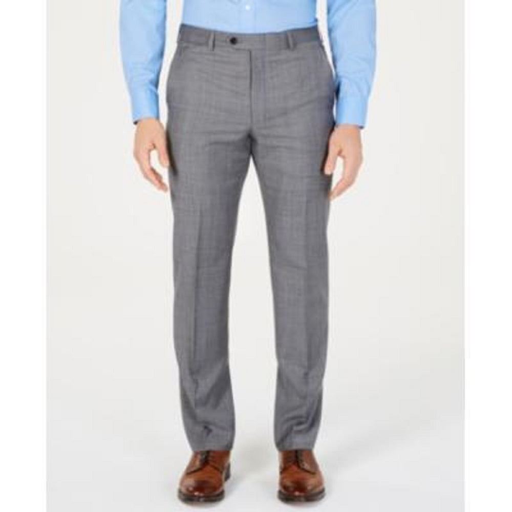 Ralph Lauren Men's Wool Plaid Dress Pants Gray Size 36