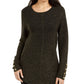 Alfani Women's Petite Metallic Swing Sweater Black Size Petite X-Large