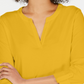 Charter Club Women's Supima Cotton Split Neck Top  Gold Size Petite Small