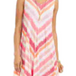 Style & Co Women's Striped Sleeveless V Neck Short Shift Dress Pink Size PM
