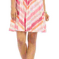 Style & Co Women's Striped Sleeveless V Neck Short Shift Dress Pink Size PM