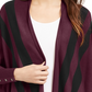 Alfani Women's Petite Striped Open-Front Cardigan Red Size Petite X-Large