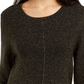 Alfani Women's Petite Metallic Swing Sweater Black PS