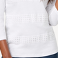 Karen Scott Women's Square-Neck Lace-Stripe Top White Size Medium