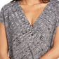 Alfani Women's Textured Surplice Sweater Black Size Petite S