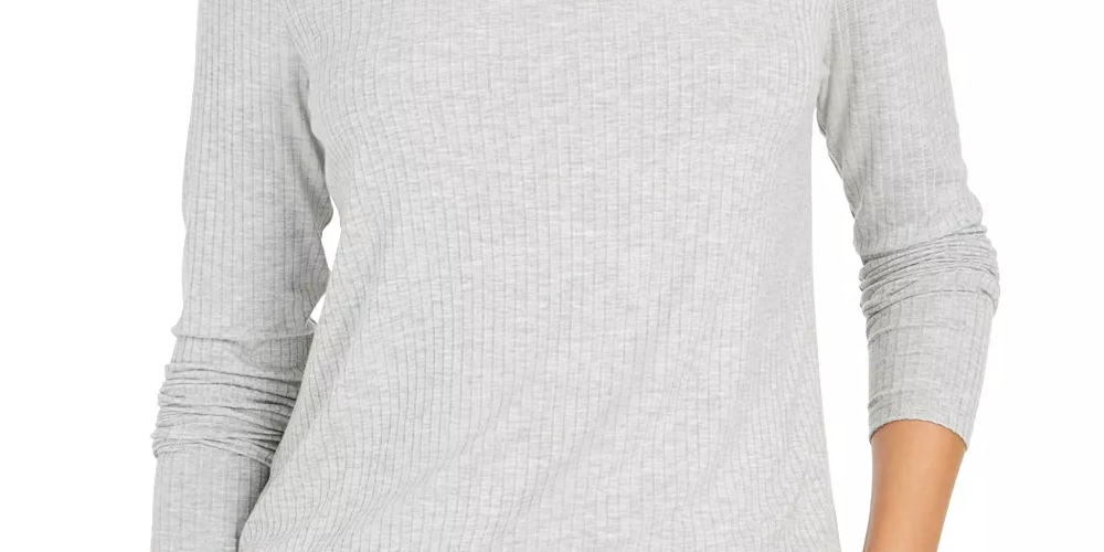 Charter Club Women's Heathered Turtleneck Gray Size Petite X-Large
