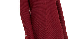 Alfani Women's Metallic Swing SweaterRed  Size PL