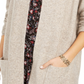 Style & Co Women's Oversized Patch Pocket Cardigan Beige Size Petite Small