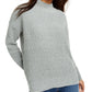 Hippie Rose Junior's Mock Neck Chenille Sweater Green Size X-Large