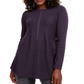 Style & Co Women's Mixed Stitch Tunic Sweater Dark Grape Size Petite L