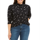 Karen Scott Women's Snowy Glory Mock Neck Top Black Size-Petite XL