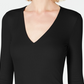 INC International Concepts Women's V Neck Top Black Size Petite Medium