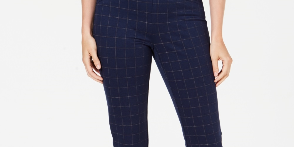 Charter Club Women's Pull On Ponte Knit Pants Blue Size 12 Petite