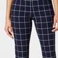 Charter Club Women's Windowpane Pants Blue Size 4