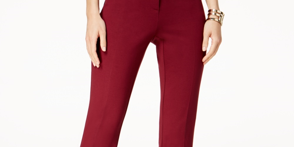 Alfani Women's Petite Hollywood Skinny Pants Red Size 2 Petite