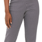 JM Collection Women's Oval Print Jacquard Pants  Blue Size Petite Small