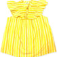 Style & Co Women's Striped Ruffle Sleeve Cotton Top  Yellow Size X-Small