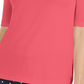 Charter Club Women's Supima Cotton Mock-Neck Top Red Size Large
