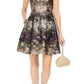 Vince Camuto Women's Vince Camuto Metallic Jacquard Fit & Flare Dress Black Size 10