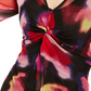 INC International Concepts Women's Printed Twist Front Top Black Size PM