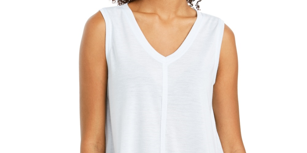 Style & Co Women's High-Low Tank Top White Size Medium