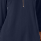 JM Collection Women's Zipper-Trim 3/4-Sleeve Top Blue Size Medium