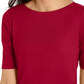 Karen Scott Women's Elbow-Sleeve Stud-Trim Tunic Bright Red Size X-Small