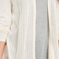 Charter Club Women's Chevron Pointelle Cardigan Beige Size XX-Large