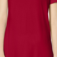 JM Collection Women's Cold Shoulder Swing T Shirt Red Size Medium