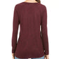 Style & Co Women's Petite Marled-Knit V-Neck Top Red PL