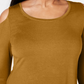 JM Collection Women's Petite Cold-Shoulder Top  Yellow Size Petite Medium