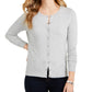 Charter Club Women's Long-Sleeve Button-Front Cardigan Gray Size X-Large